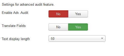 Advanced Audit Options